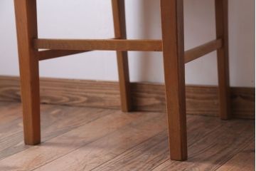 アンティーク家具　和製アンティーク　アンティークリネン座面のシンプルなダイニングチェア(2)