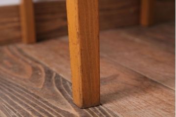 アンティーク家具　和製アンティーク　アンティークリネン座面のシンプルなダイニングチェア(2)