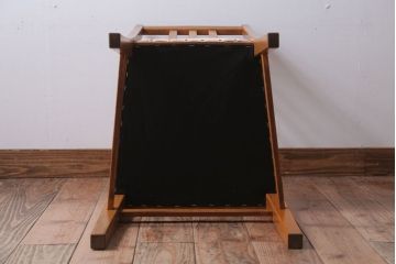 アンティーク家具　和製アンティーク　アンティークリネン座面のシンプルなダイニングチェア(2)