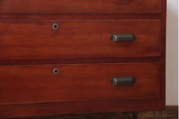 アンティーク家具　和製アンティーク　鉄脚付き!シンプルな衣装箪笥ローボード