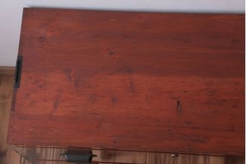 アンティーク家具　和製アンティーク　鉄脚付き!シンプルな衣装箪笥ローボード(2)