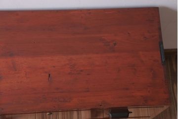 アンティーク家具　和製アンティーク　鉄脚付き!シンプルな衣装箪笥ローボード(2)