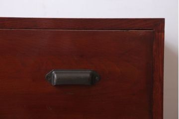 アンティーク家具　和製アンティーク　鉄脚付き!シンプルな衣装箪笥ローボード(2)