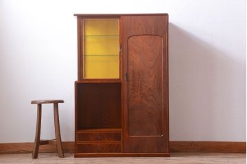 中古　ガラスケース付き!高級収納戸棚(三味線ケース)