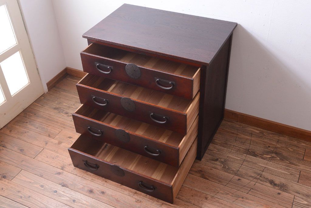 アンティーク家具　古民具・骨董　上品な衣装箪笥カウンターテーブル(作業台)