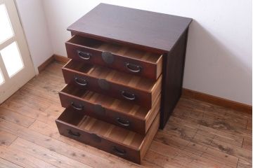 アンティーク家具　古民具・骨董　上品な衣装箪笥カウンターテーブル(作業台)