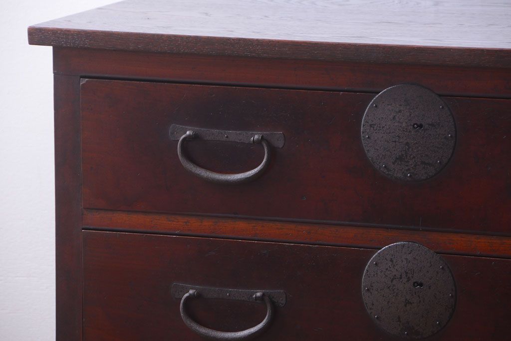 アンティーク家具　古民具・骨董　上品な衣装箪笥カウンターテーブル(作業台)