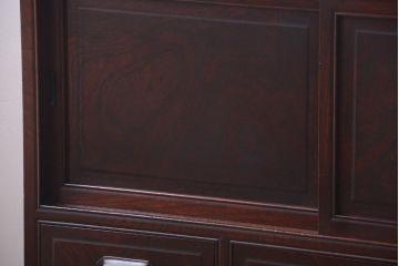 アンティーク家具　古民具・骨董　脚付きのアンティーク時代箪笥カウンターテーブル(作業台)