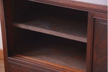 アンティーク家具　古民具・骨董　脚付きのアンティーク時代箪笥カウンターテーブル(作業台)