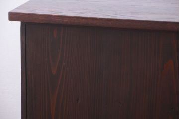 アンティーク家具　古民具・骨董　脚付きのアンティーク時代箪笥カウンターテーブル(作業台)