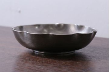 アンティーク雑貨　和製アンティーク　鳳山・本錫製、菓子器(煎茶道具)