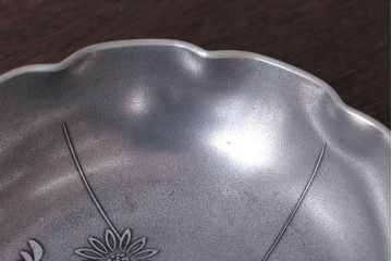 アンティーク雑貨　和製アンティーク　鳳山・本錫製、菓子器(煎茶道具)