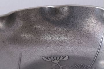 アンティーク雑貨　和製アンティーク　鳳山・本錫製、菓子器(煎茶道具)