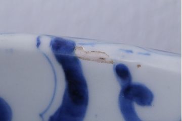 アンティーク雑貨　アンティーク　明治期　染付深鉢(お皿)
