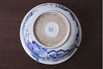アンティーク雑貨　アンティーク　明治期　染付深鉢(お皿)