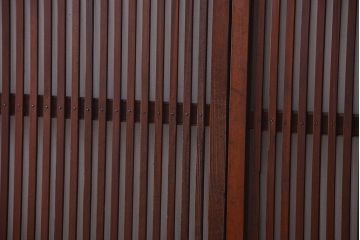 和製アンティーク　古い木のシンプルな格子戸4枚セット