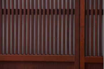 和製アンティーク　古い木のシンプルな格子戸4枚セット