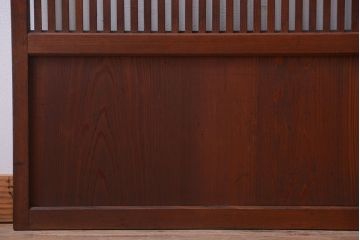 和製アンティーク　古い木のシンプルな格子戸4枚セット