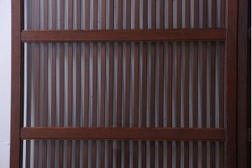 和製アンティーク　古い木のシンプルな格子戸4枚セット