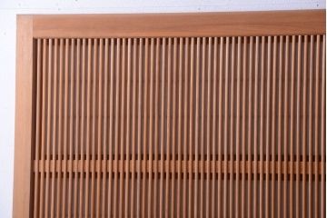 アンティーク　高級品!腰板欅材の木味障子格子戸3枚セット