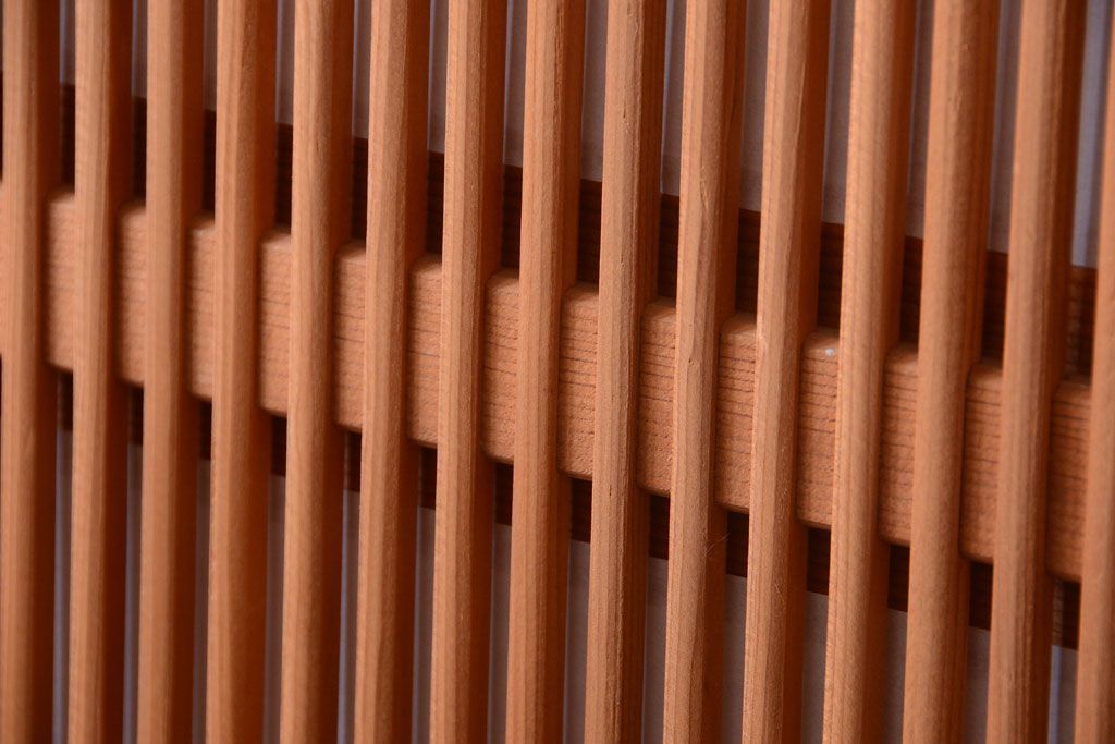 アンティーク　高級品!腰板欅材の木味障子格子戸3枚セット