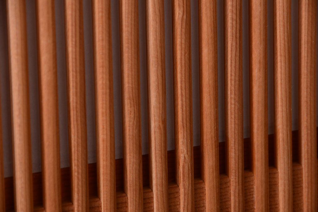 アンティーク　高級品!腰板欅材の木味障子格子戸3枚セット