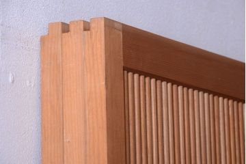 アンティーク　高級品!腰板欅材の木味障子格子戸3枚セット