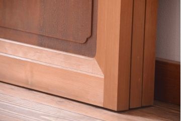 アンティーク　高級品!腰板欅材の木味障子格子戸3枚セット