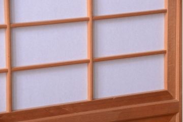 アンティーク　高級品!腰板欅材の木味障子格子戸3枚セット