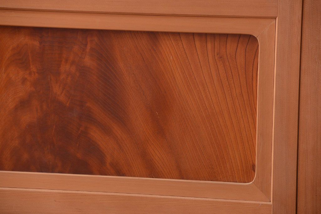 アンティーク　高級品!腰板欅材の木味障子格子戸3枚セット