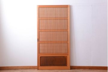 アンティーク　高級品!腰板欅材の木味障子格子戸
