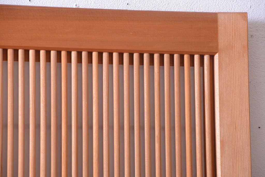 アンティーク　高級品!腰板欅材の木味障子格子戸