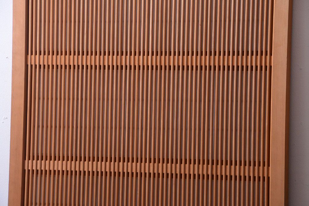 アンティーク　高級品!腰板欅材の木味障子格子戸