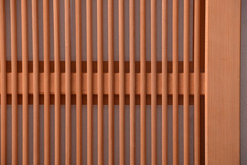 アンティーク　高級品!腰板欅材の木味障子格子戸