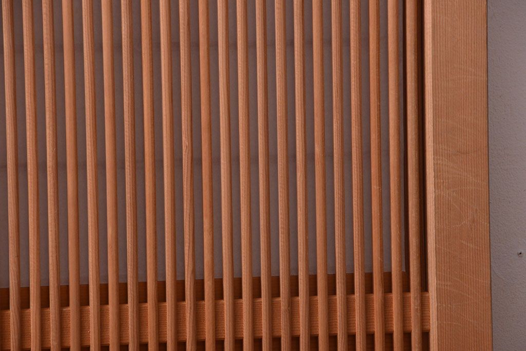 アンティーク　高級品!腰板欅材の木味障子格子戸