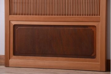 アンティーク　高級品!腰板欅材の木味障子格子戸