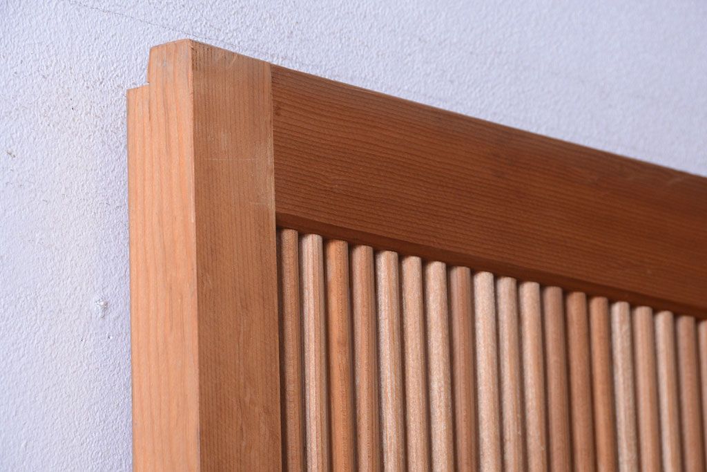 アンティーク　高級品!腰板欅材の木味障子格子戸