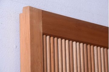 アンティーク　高級品!腰板欅材の木味障子格子戸