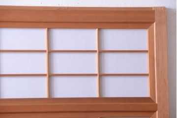 アンティーク　高級品!腰板欅材の木味障子格子戸