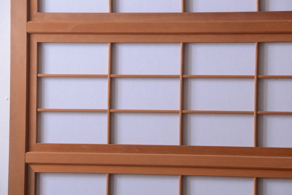 アンティーク　高級品!腰板欅材の木味障子格子戸