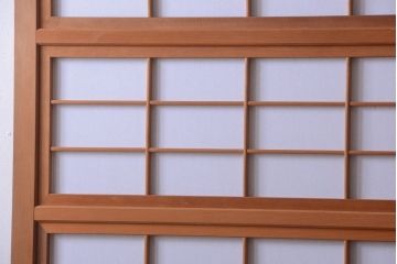 アンティーク　高級品!腰板欅材の木味障子格子戸