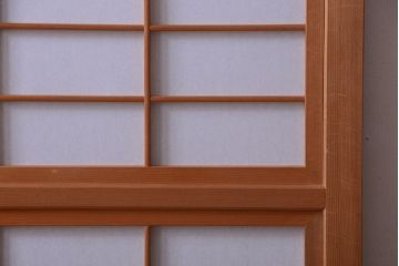 アンティーク　高級品!腰板欅材の木味障子格子戸