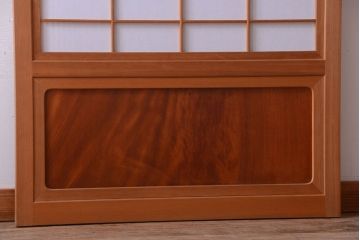 アンティーク　高級品!腰板欅材の木味障子格子戸