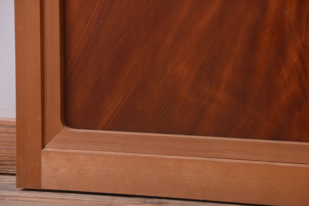 アンティーク　高級品!腰板欅材の木味障子格子戸