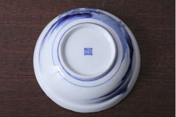アンティーク雑貨　アンティーク　明治〜大正!九谷焼　染付蓋物(お皿、鉢)