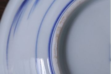 アンティーク雑貨　アンティーク　明治〜大正!九谷焼　染付蓋物(お皿、鉢)