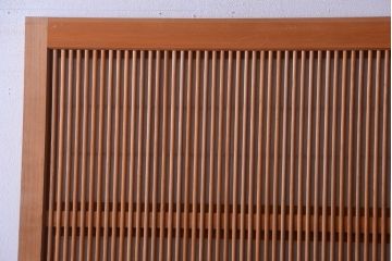 アンティーク　高級品!腰板欅材の木味障子格子戸2枚セット