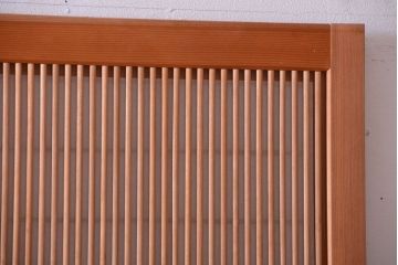 アンティーク　高級品!腰板欅材の木味障子格子戸2枚セット