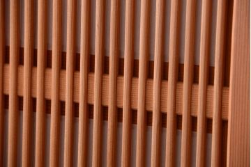 アンティーク　高級品!腰板欅材の木味障子格子戸2枚セット