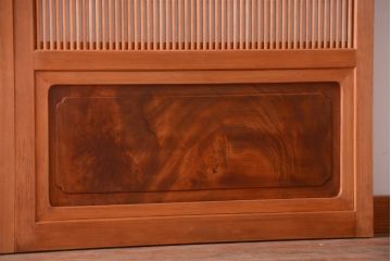 アンティーク　高級品!腰板欅材の木味障子格子戸2枚セット